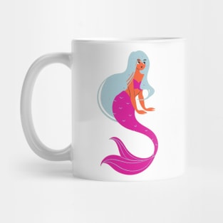 Mermaid pink and blue Mug